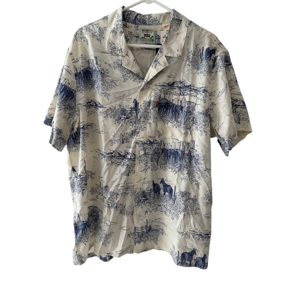 Levi's Relaxed Fit Sunset Camp Shirt New With Tags Size Large Men's Button Down
